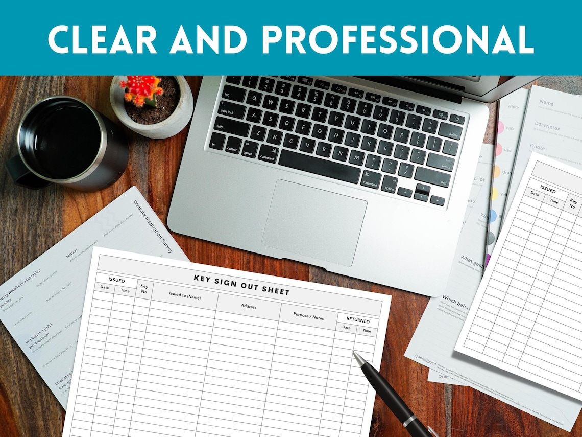 Key Sign Out Sheet, Signature List, Contact List, Sign in Out Form ...