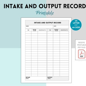 Vloeistofopname en -afgifte, vochtbalanskaart, inname-outputtracker, verplegingsformulier, urineproductierecord, medische kaart, bijsluiter