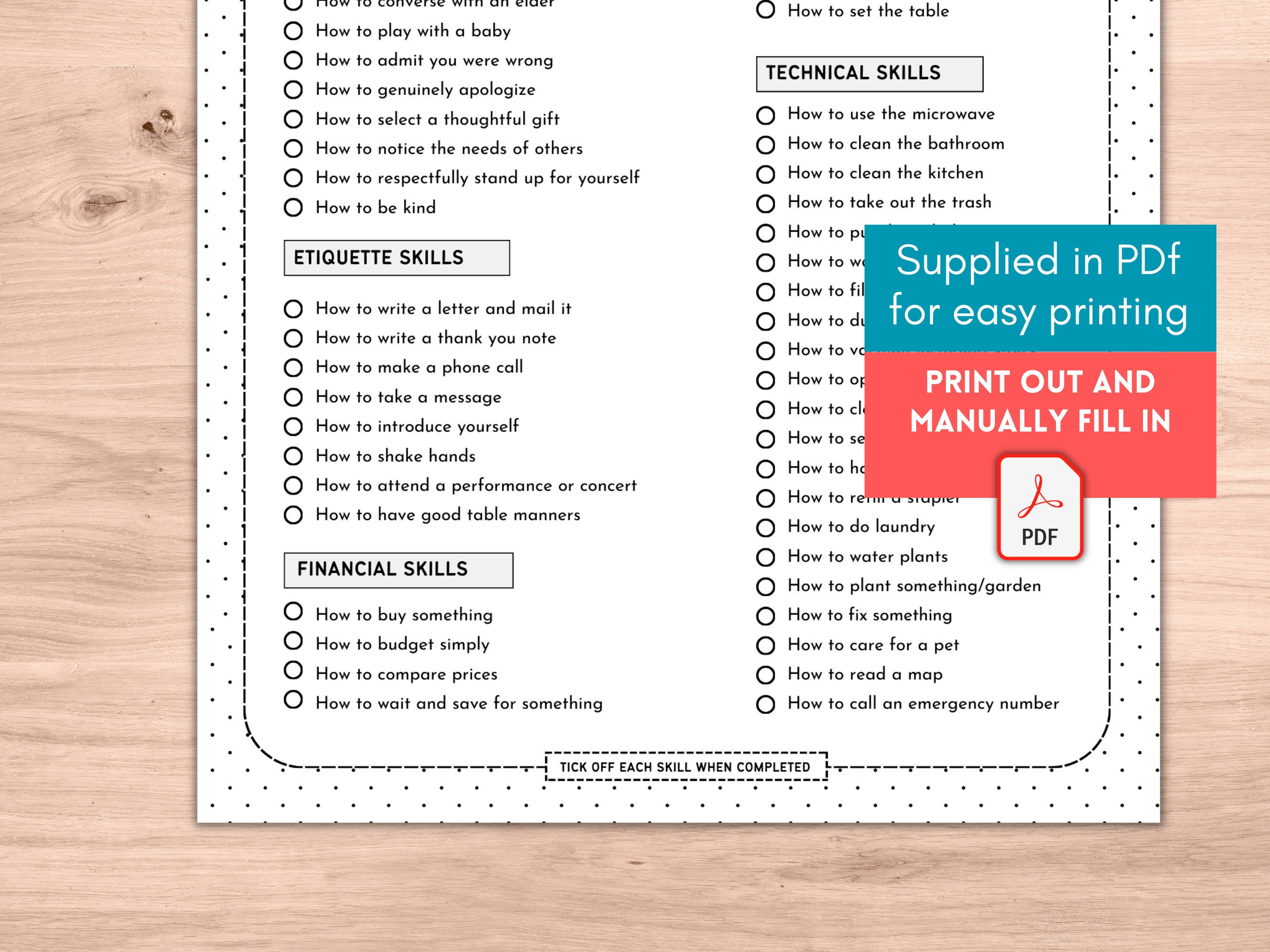 50 Life Skills Every Child Should Know Bundle, Child Chores, Life ...