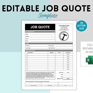 Modelo de estimativa de trabalho, modelo de estimativa de trabalho para impressão, proposta de construção EXCEL editável, proposta de empreiteiro, estimativa de empreiteiro