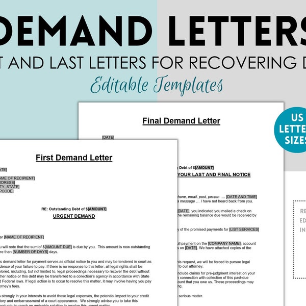 Demand Letter, Demand Letter Template, Letter of demand, Debt settlement, Late Payment, Overdue Payment, Payment Due, Late Rent Notice