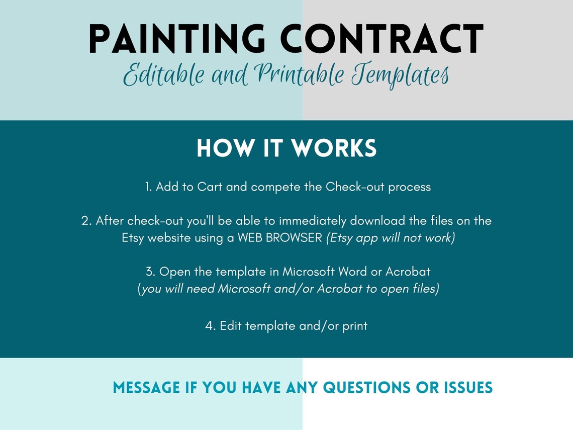Editable Painting Contract Template Painting Proposal Template Editable Painting Contract Template Painting Proposal Template