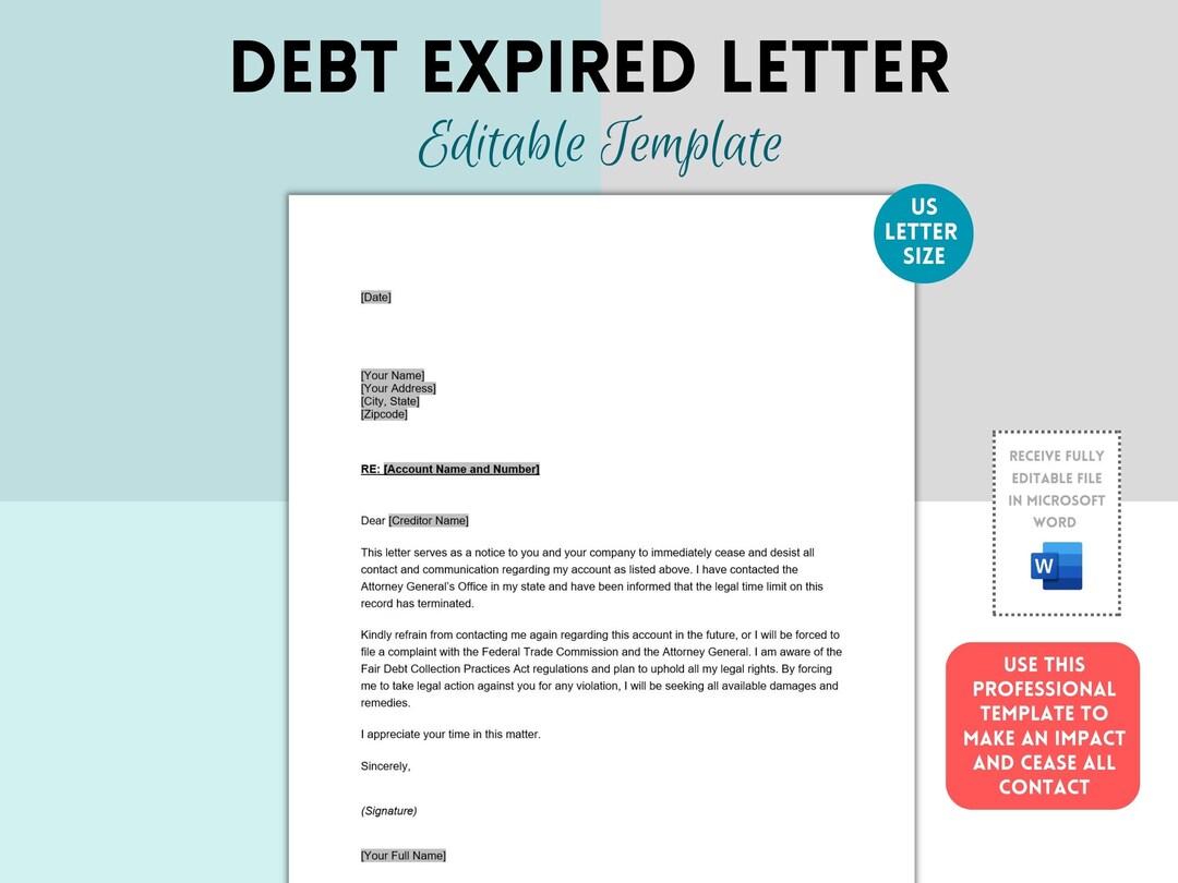 Debt Expired Letter, Professional Letter, Statute of Limitations to A