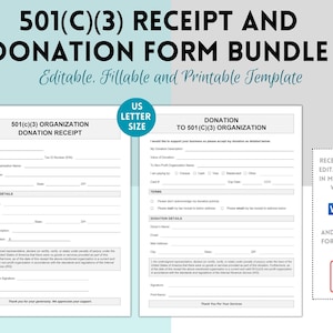 Donation to 501(c)(3) Organization, 501(c)(3) Donation Template, 501 Donation Form, Nonprofit Donation, Business Donation Form to Non-profit