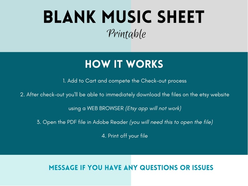 Printable Sheet Music for Letter and A4, Blank Sheet Music Printable ...