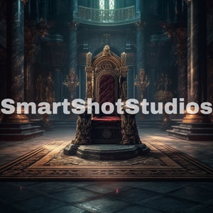 1 x Throne Digital Background, Digital Backdrop, Luxury Backdrop Overlay, Studio Backdrop, Photoshop Fine Art Texture
