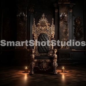 1 x Throne Digital Background, Digital Backdrop, Luxury Backdrop Overlay, Studio Backdrop, Photoshop Fine Art Texture