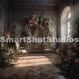 1 x Elegant Wedding Flowers Digital Background, Digital Backdrop,  Wedding Backdrop Overlay, Studio Backdrop, Photoshop Fine Art Texture