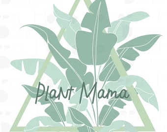 Planta Mamá PNG, Hojas Tropicales, Diseño de Sublimación (Descarga Digital)