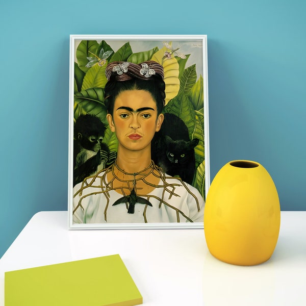 Frida Kahlo Digital wall Art | Great personality Wall Art | Mexican painter wall Art | Unique Digital wall art | Wall art for study room