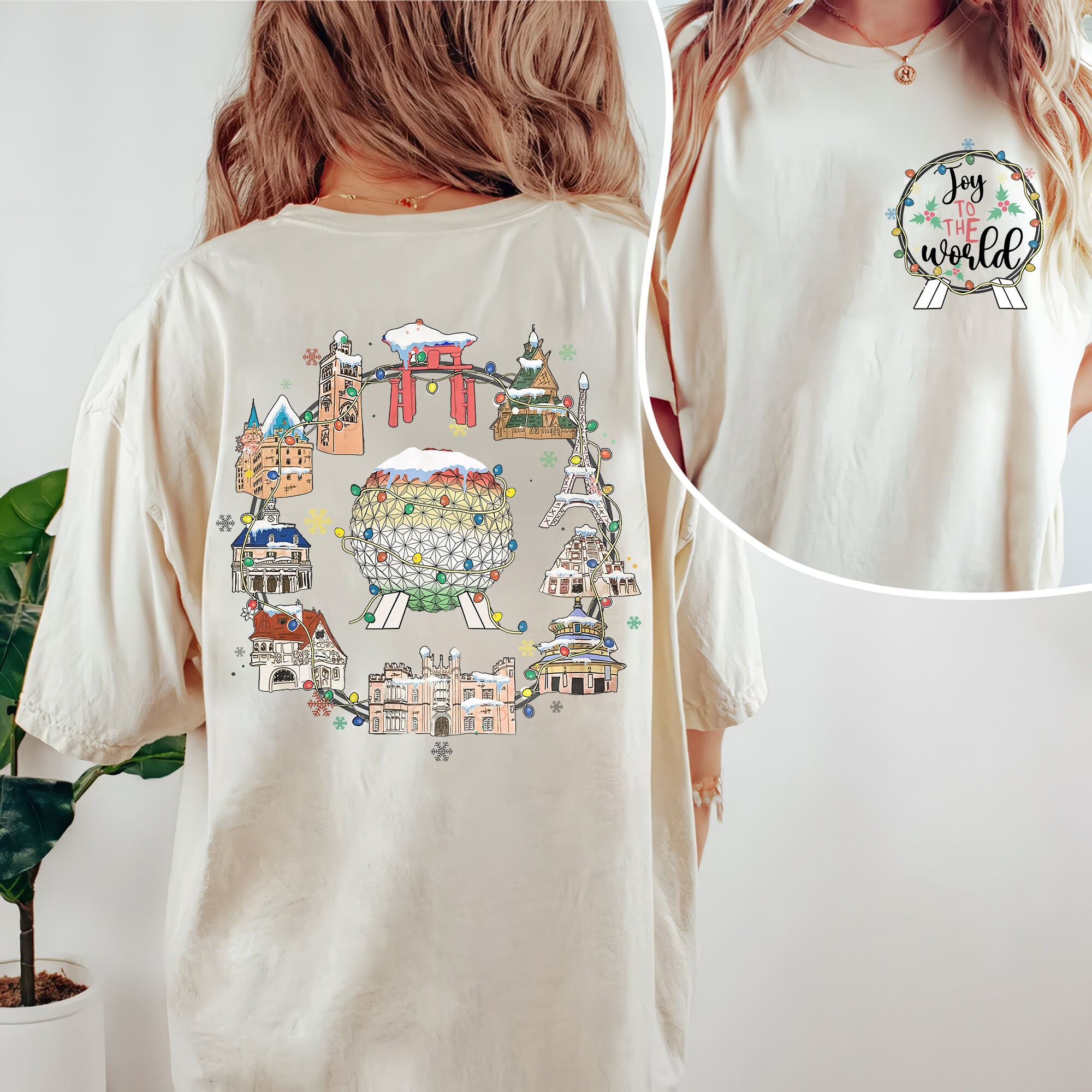 Discover Joy To The World Disney Christmas Double Sided Shirt