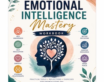 Emotional Intelligence Workbook, Self Awareness Exercises, Empathy Practice, Communication Skills, Printable Personal Growth PDF Download