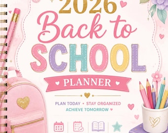 2026 Student Planner, Homework Tracker, Academic Goals (Digital Download)
