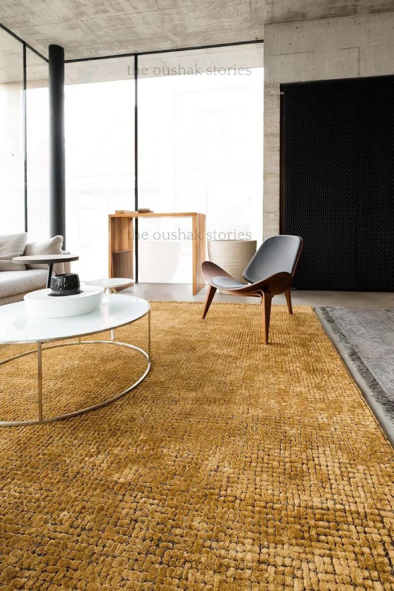 Hand Tufted Wool Area Rug, Modern Geometric Design, Handmade 6x9 Rug - Etsy