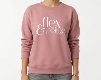 Women Sweatshirt "flex & pointe" (dusty pink)