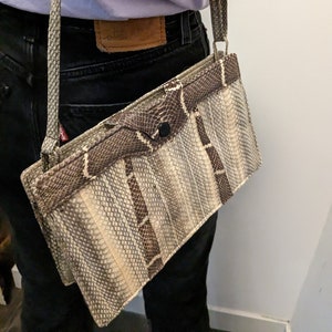 Leather Ladies ANTORINI Couture Leather Purse, Genuine Snake Skin