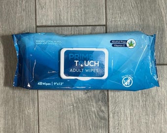 Prime Touch Adult Washcloth Wipes, Super Soft, Alcohol-Free