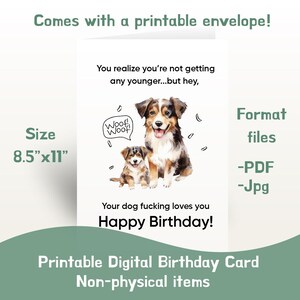 Cartões de aniversário | Cartão digital para impressão | Cartão de aniversário engraçado | Cartão 8,5" x 11" | Download digital | Cartão de aniversário |