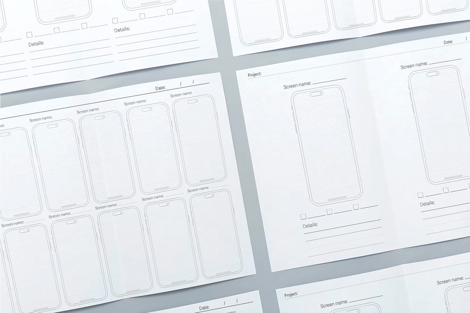 Printable Wireframe Sketching Sheet for UX UI Design PDF - Etsy