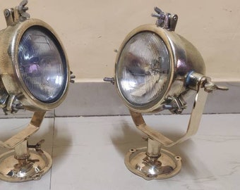 Original nautical vintage Brass table Stand lights Set of 2 pcs.