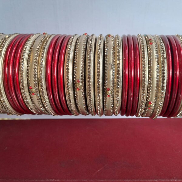 Handmade Maroon lakh bangles for women