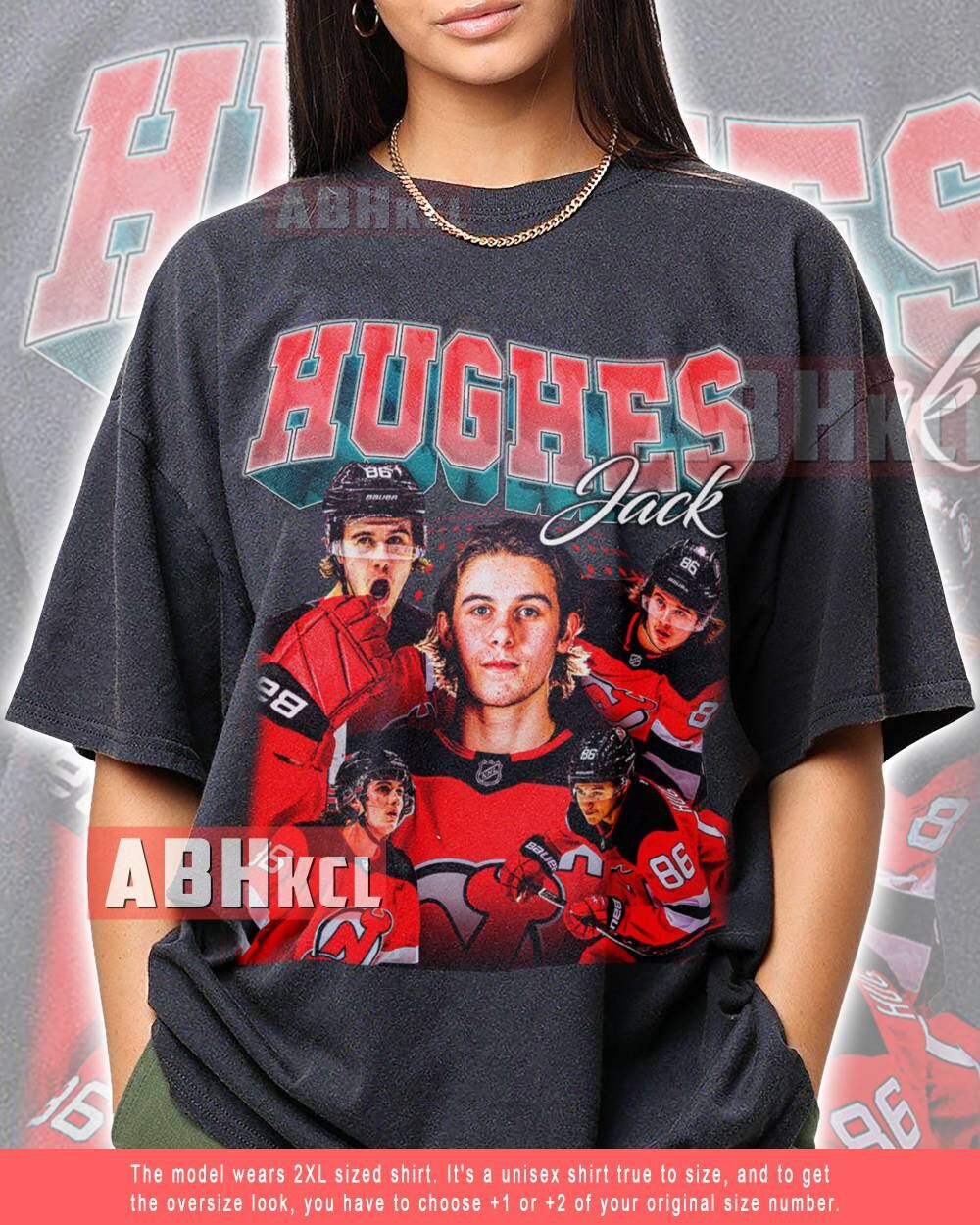 Jack Hughes Shirt, Ice Hockey shirt, Classic 90s Graphic Tee - Inspire  Uplift