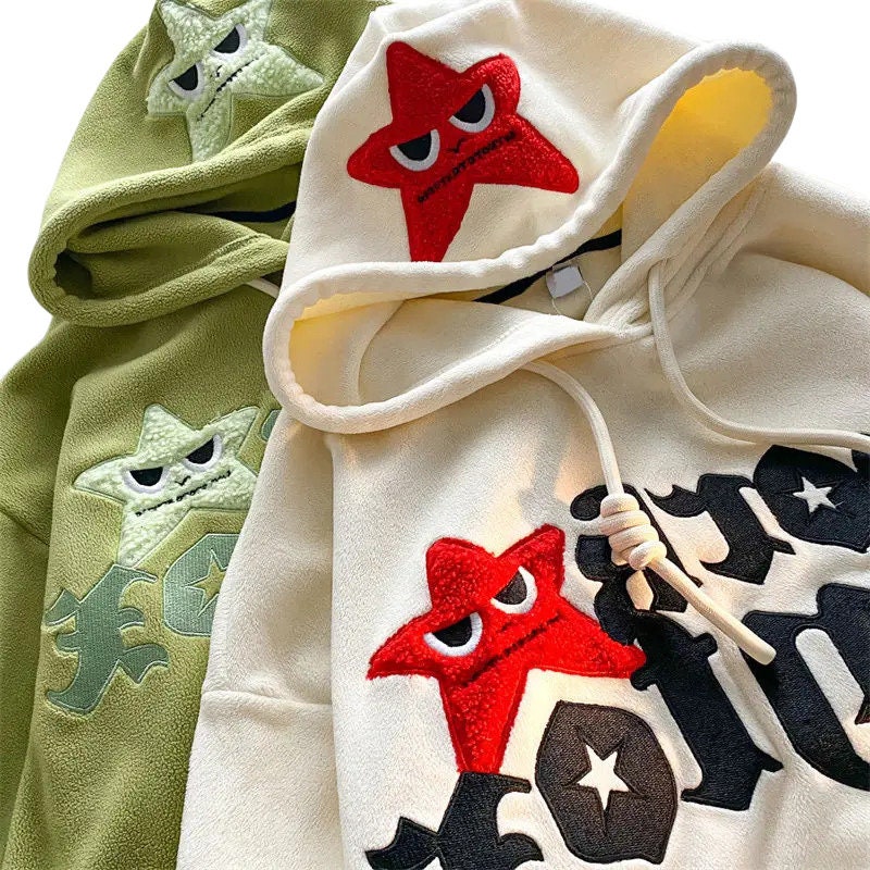 Y2K Oversized Hoodies Retro Hip Hop Jacket Gothic Embroidery Zip Up  Sweatshirt