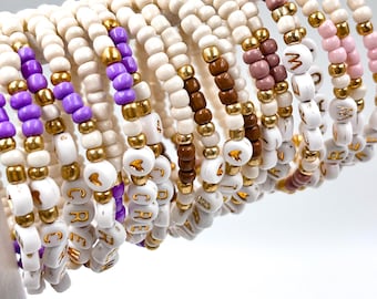 JGA-Armbänder „Braut + Team" oder „Braut + Crew“ - Glasperlen in tollen Farbkombis auf elastischerm Silikonband - handmade