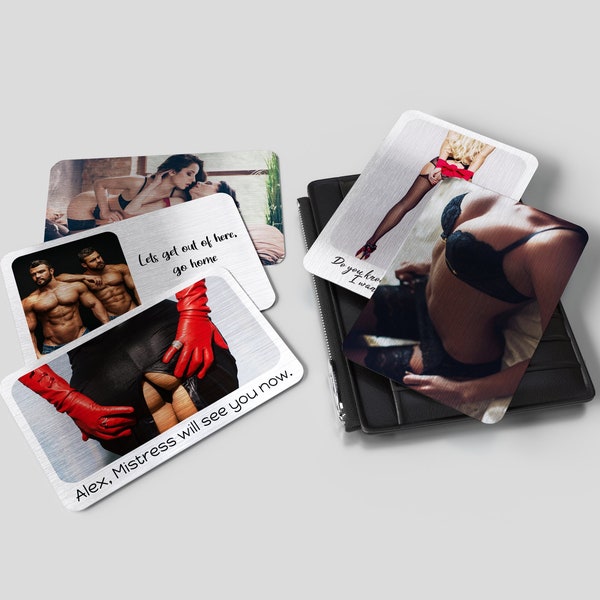 Personalised Naughty Photo Wallet Card, Exciting Valentines Day Gift for Hubby or Wife Kinky Fun Boyfriend or Girlfriend Sexy or Naked Photo