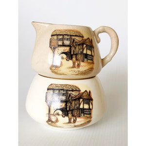 Vintage Sandland Ware jug/creamer and sugar bowl set.