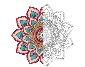 Mandala Coloring Pages for Adults, 25 Relaxing Designs (PDF Pattern)