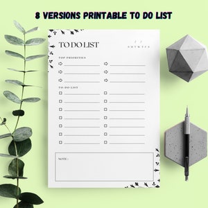 Printable To-Do List Template - Get Organized and Boost Productivity, Minimalist To-Do List Template for Busy Days, Instant Download
