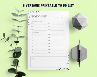 Printable To-Do List Template – Minimalist Organizer (Instant Download)