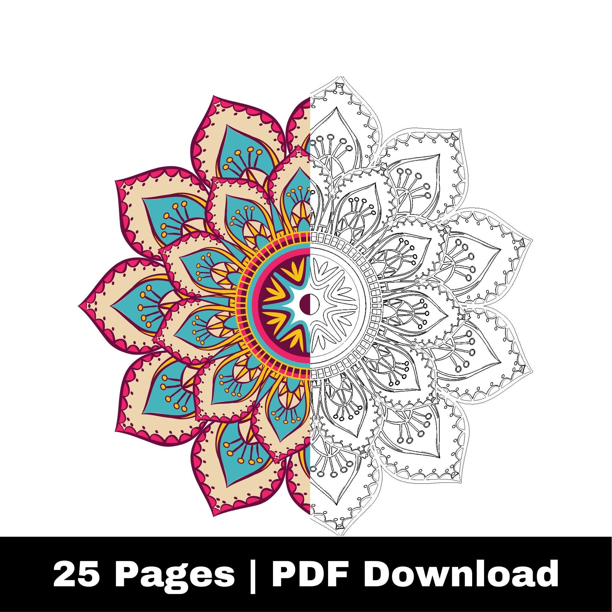 Simple Mandalas: An Adult Coloring Book for Beginners, Seniors and People  with low vision, for Stress Relieving pastime (Paperback)