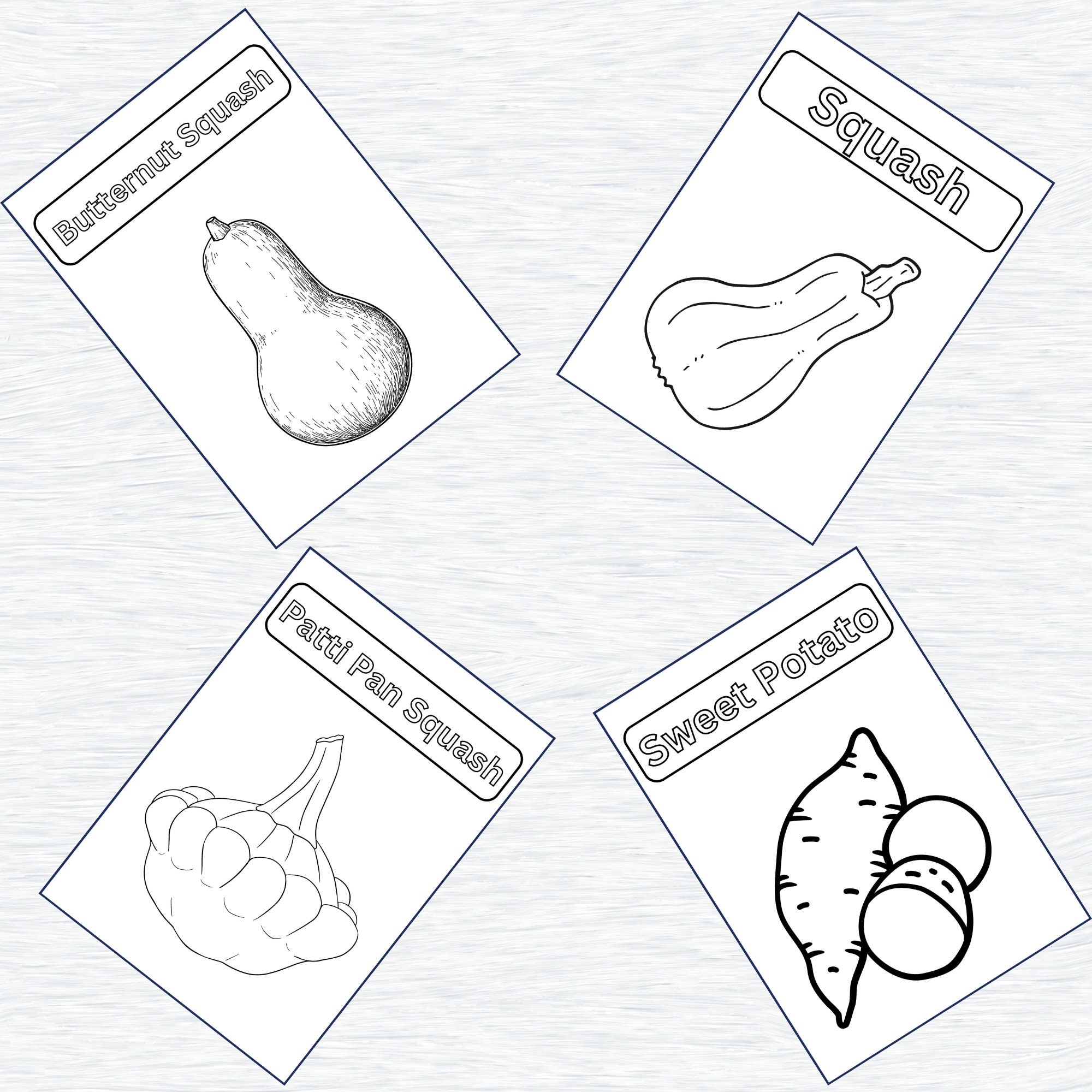 Butternut Squash Coloring Page