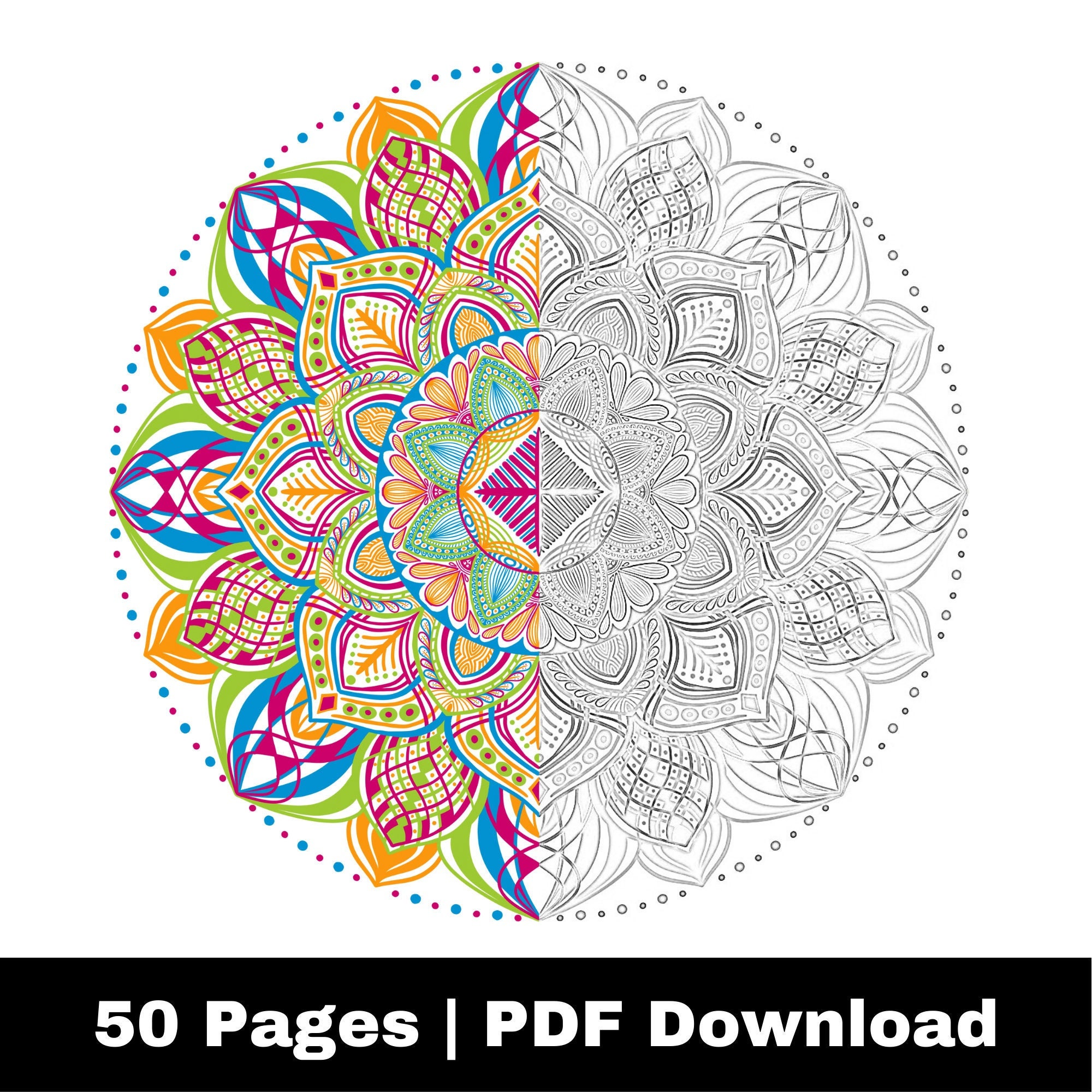 Alphabet | 52 Letters | Adult Coloring Book | Large Size | 2 Patterns per Alphabet: Coloring Book Adult Stress Relief | Zentangle Books for