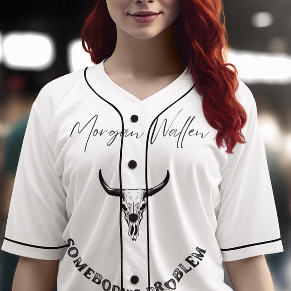 Morgan Wallen,  Women's Baseball Jersey, Country Music Fan Gear, Concert Outfit, Somebody’s Problem tour, Casual Wear, Perfect
