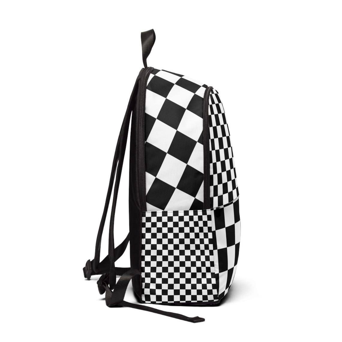 Checkerboard Backpack, Popular Design, Black and White, Gift for Back ...