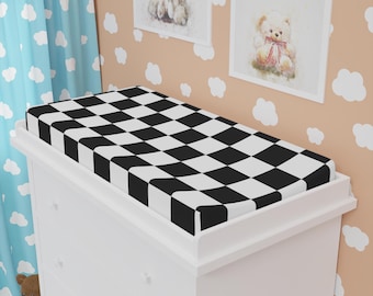 Checkerboard designed, Baby Changing Pad Cover, Rad Little Dude, great baby shower gift, gift for baby boy, boy nursery