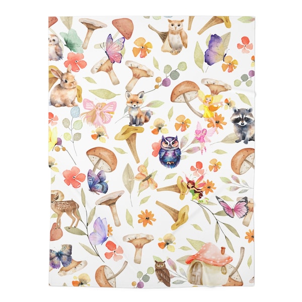 Fairy Garden Nursery Baby Blanket Fairy Floral Baby Blanket Fairy Baby Blanket Fairy Nursery Theme