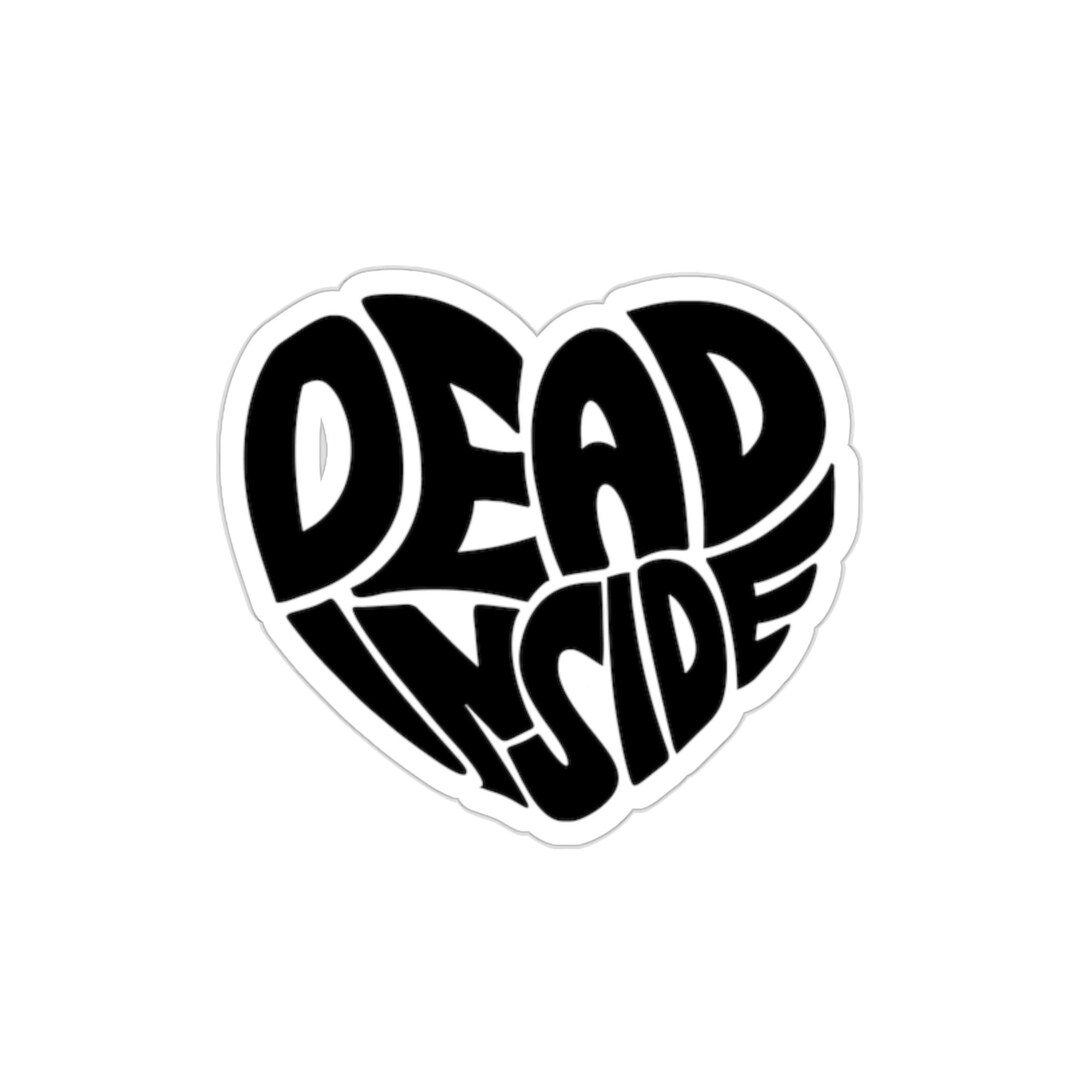 Diecut Black Dead Inside Emo Sticker Etsy
