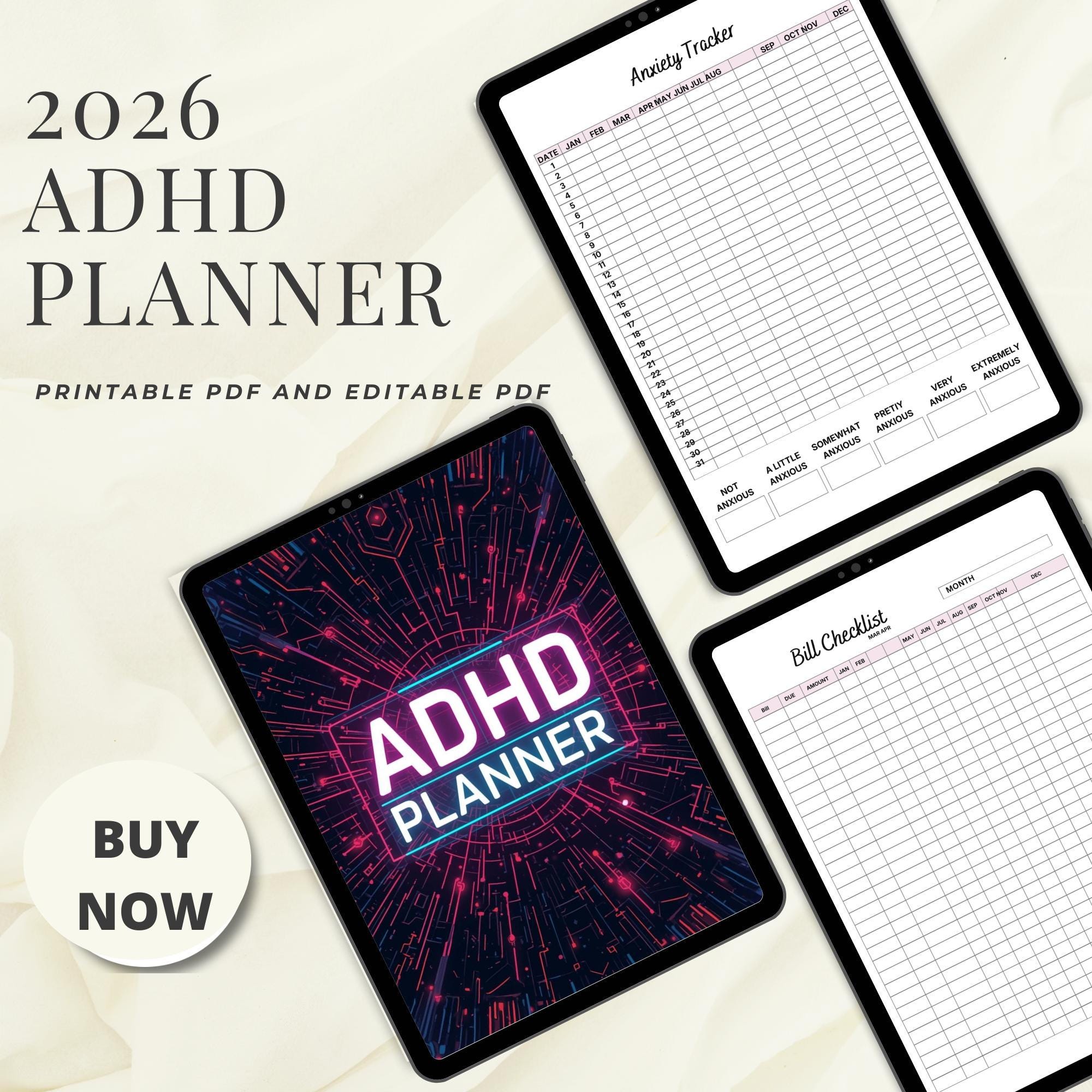 2026 Adhd Planner Printable PDF | Adhd Organizer | Focus and ...