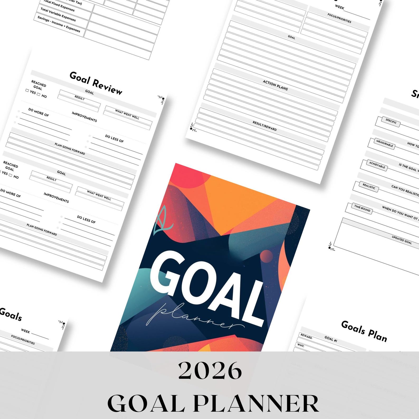 2026 Goal Planner Printable | Goal Setting Workbook | Productivity ...