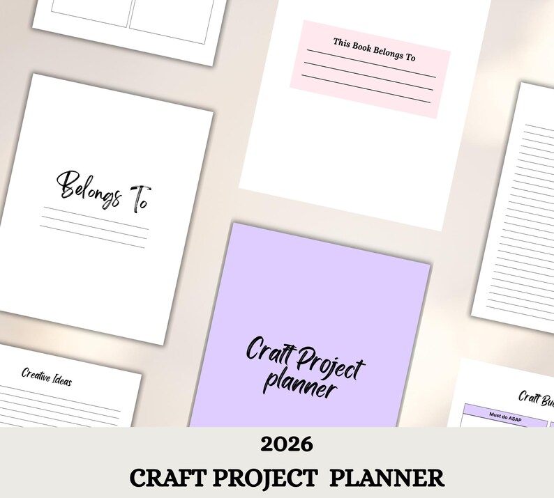 2026 Craft Project Planner Printable PDF | DIY Craft Planner | Craft ...
