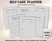 Self-Care Planner โ Mental Wellness & Self-Care Checklist โ Digital Download โ Daily, Weekly, Monthly Mindfulness Planner