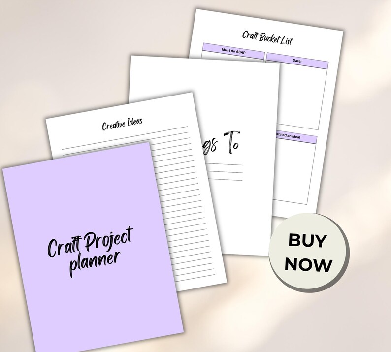2026 Craft Project Planner Printable PDF | DIY Craft Planner | Craft ...