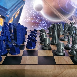 3D printed chess set | For the Whovians