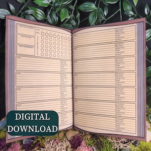 Libro de hechizos inmersivo: compatible con DnD 5e / Rastreador de hechizos / Descarga digital