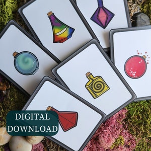 Immersiva trolldrycker - Kompatibel med DnD 5e | Trolldryckskort | Inventariepåminnelser | Digital nedladdning