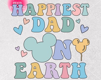 Papá más feliz de la Tierra Svg Png, Viaje de vacaciones familiares Svg, Cricut, Silueta, Viaje personalizado Svg, Descarga instantánea, Archivo de corte, Sublimación